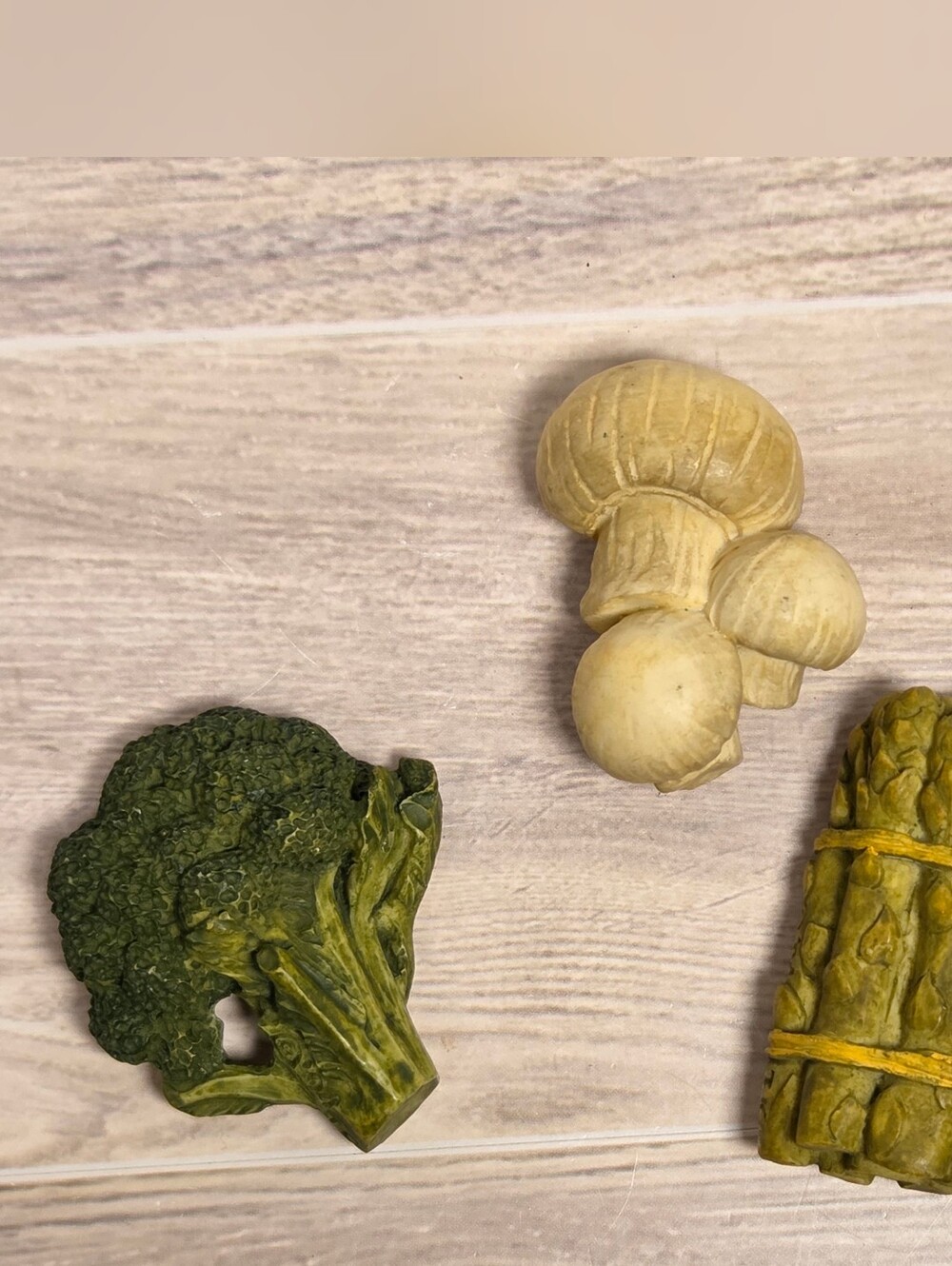 vintage ceramic 3D vegetable refrigerator magnets